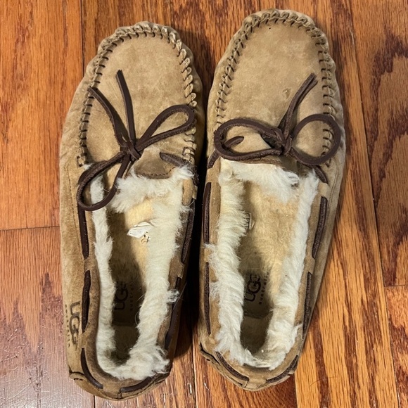 UGG Shoes - UGG Tan Moccasins with Shearling Lining